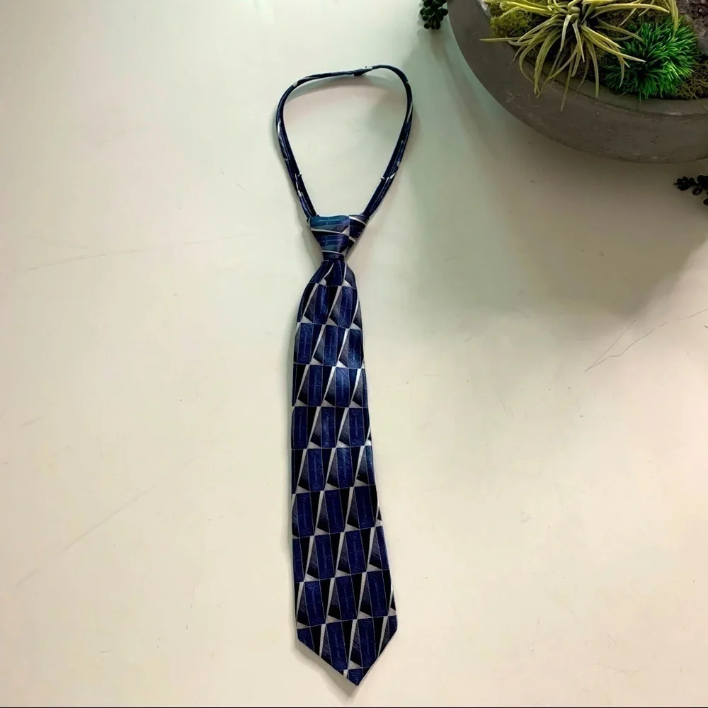 City Streets youth zipper pull adjustable tie Blue